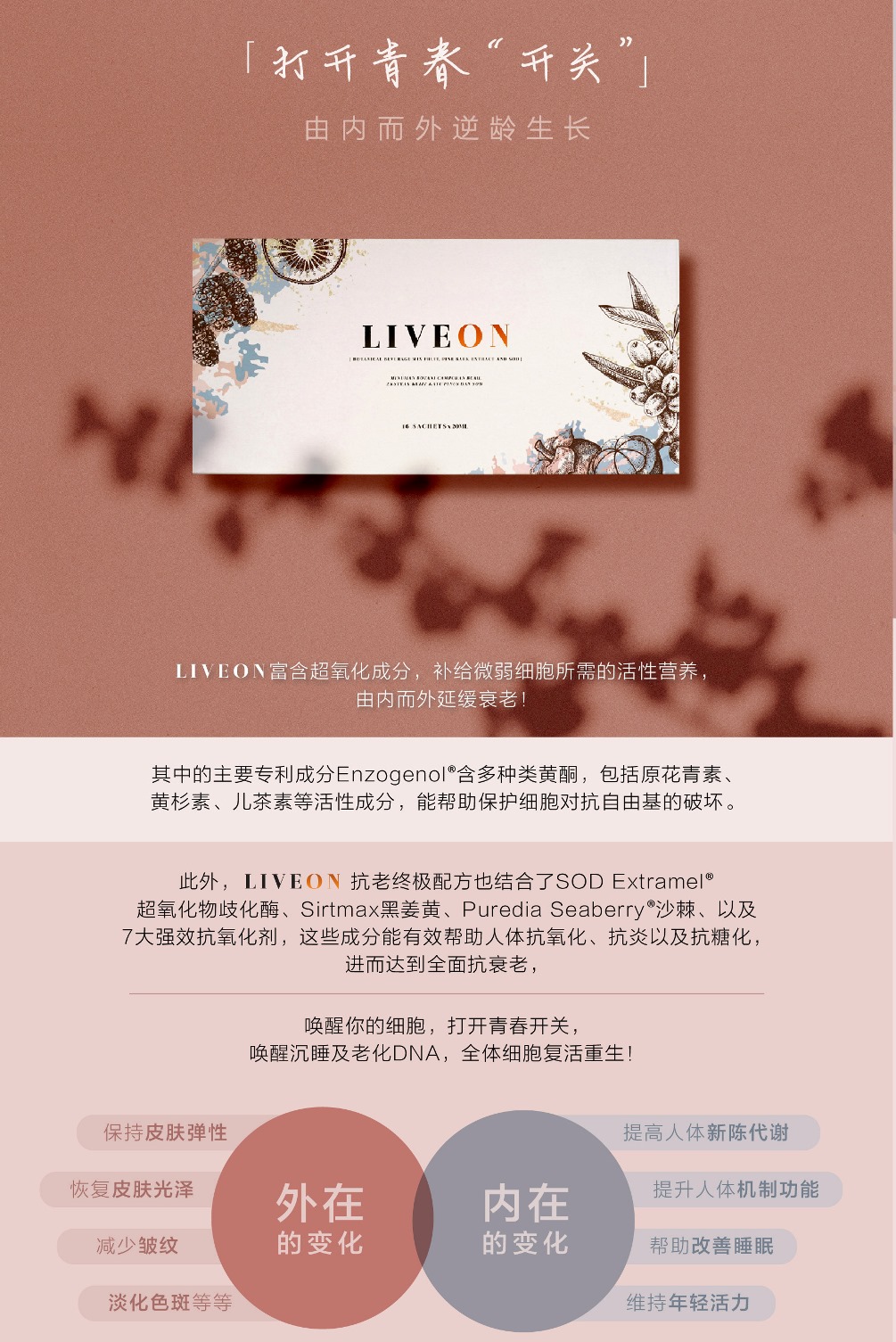 LIVEON逆龄抗糖饮-香港|澳门- Re-explore your youthful diary Enzogenol